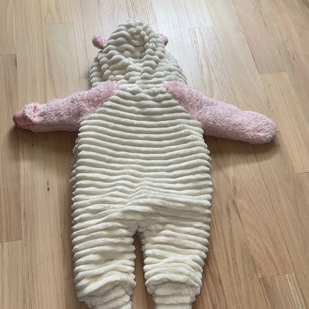 Adorable Unicorn Hooded Footie - Cream and Pink - Picture 13 of 16